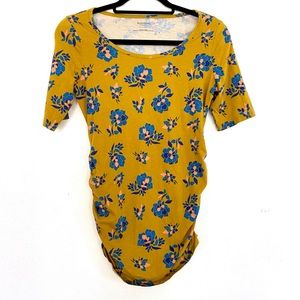 Motherhood Maternity Floral Top | Gold | S